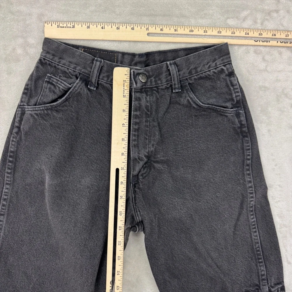Vintage Wrangler Denim Shorts Boys Size 16 Black Made in USA 25 Waist 90s